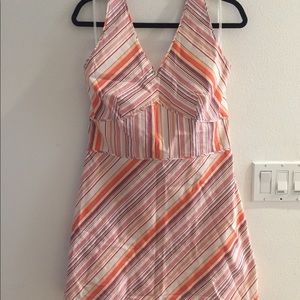 Striped 1970s Ann Taylor summer mini-dress